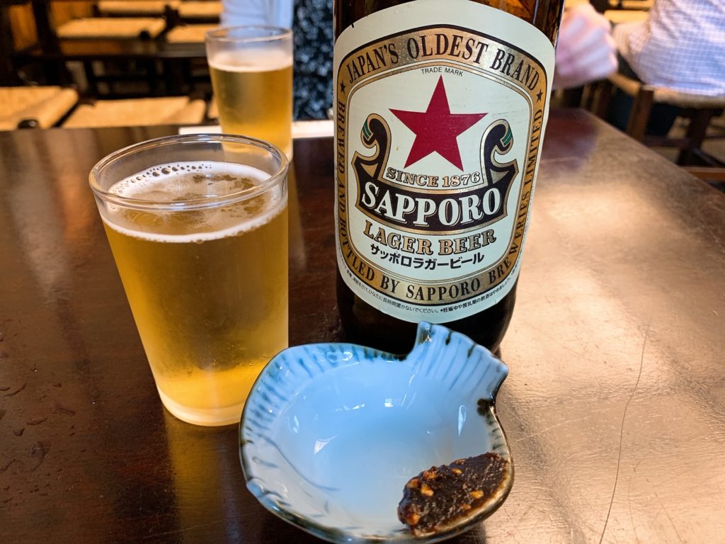神田まつや　サッポロラガービール　赤星